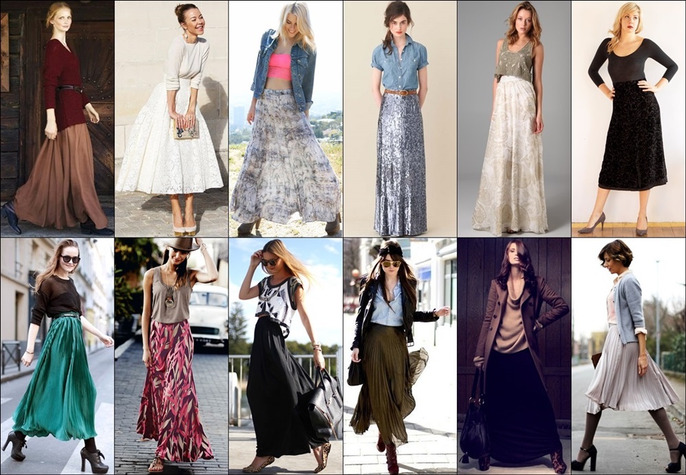 The long skirt outfits that are being worn by the coolest girls