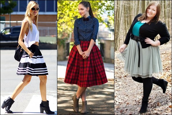 skirt with ankle boots pictures