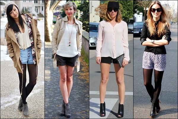 shorts with ankle boots