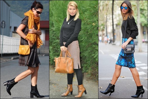 short boots with skirts