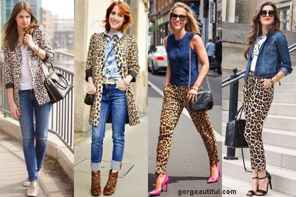 black jeans with leopard stripe