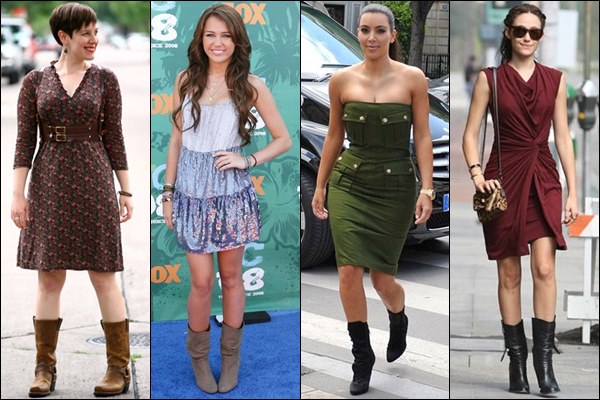 mid calf boots with dresses