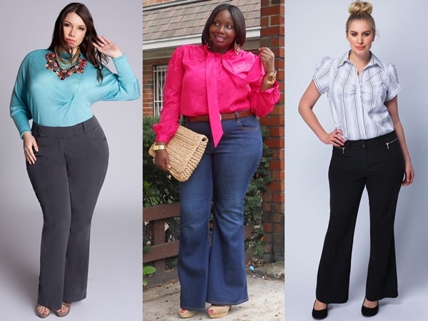 Plus Size Women's Flare Jeans - Plus Size Pants