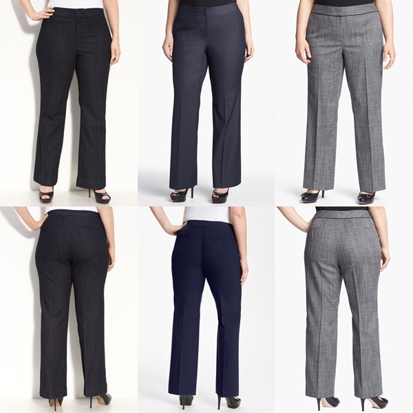 Plus Size Flare Pants for Office Wear