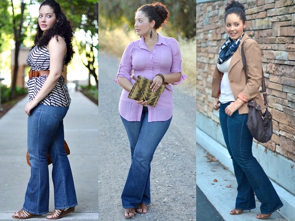 plus size wide flare jeans