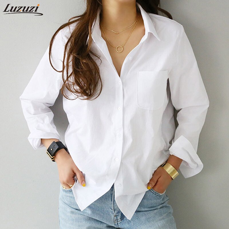 long sleeve white blouse